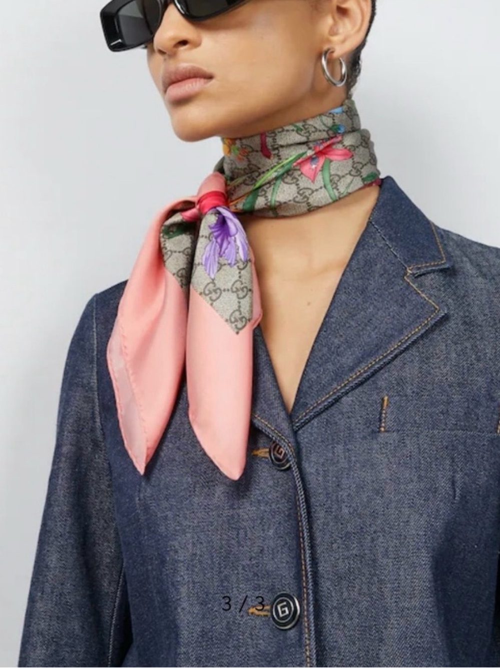 Gucci Flora print silk scarf - Picture 4 of 16